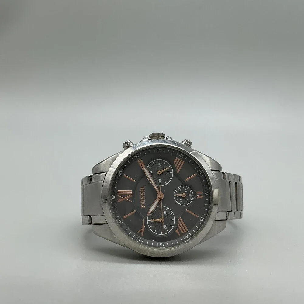 Fossil Modern Courier Womens Watch 36mm Stainless Chronograph New Battery 6.25